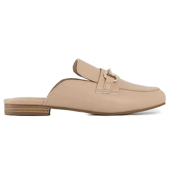 Nude Loafer Mules - Picture 2 of 3